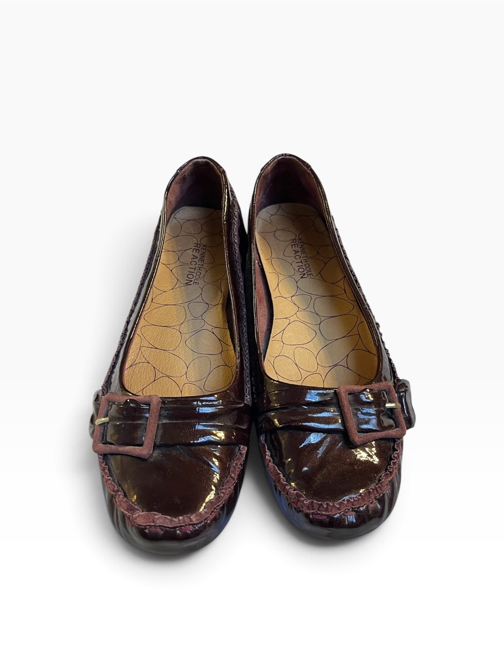 Kenneth Cole Reaction Women's Burgundy Patent Loafers size 9M